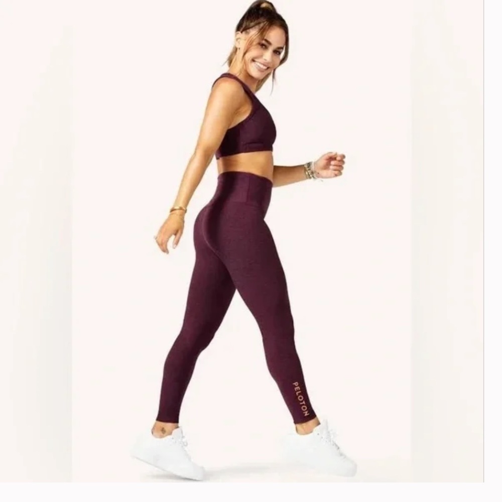 Peloton x Beyond Yoga Caught in the Midi Spacedye Legging Purple Size Medium